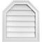 Ekena Millwork Octagonal Top Surface Mount PVC Gable Vent w/ 2"W x 1-1/2"P Brickmould Frame, 18"W x 20"H GVPOT18X2002SN - alternate 1